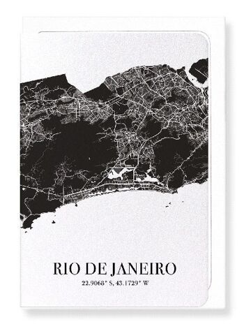 DÉCOUPE DE RIO DE JANEIRO (FONCÉ): Carte de vœux 1