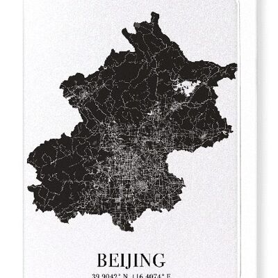 BEIJING CUTOUT (DARK): Greeting Card