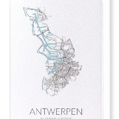 ANTWERP CUTOUT (LIGHT): Greeting Card