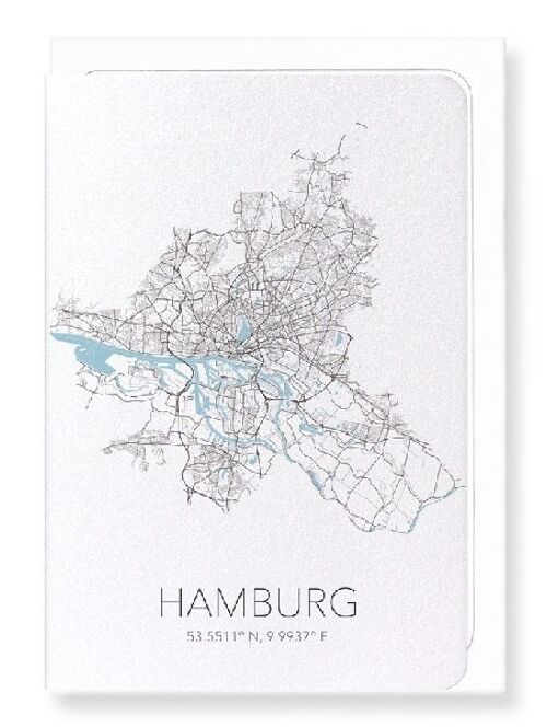 HAMBURG CUTOUT (LIGHT): Greeting Card