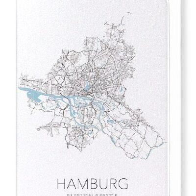 DÉCOUPE DE HAMBOURG (LUMIÈRE): Carte de vœux