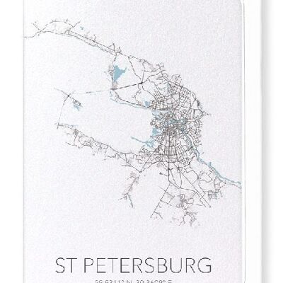 DÉCOUPE DE ST PETERSBOURG (LUMIÈRE): Carte de vœux