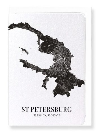 DÉCOUPE DE ST PETERSBOURG (LUMIÈRE): Carte de vœux 2