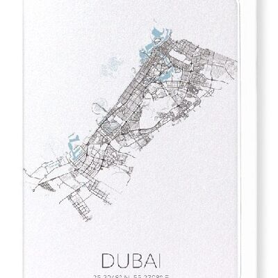 DUBAI CUTOUT (LIGHT): Greeting Card
