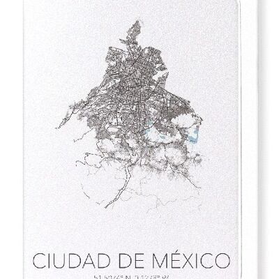 MEXIKO-STADT AUSSCHNITT (LICHT): Grußkarte