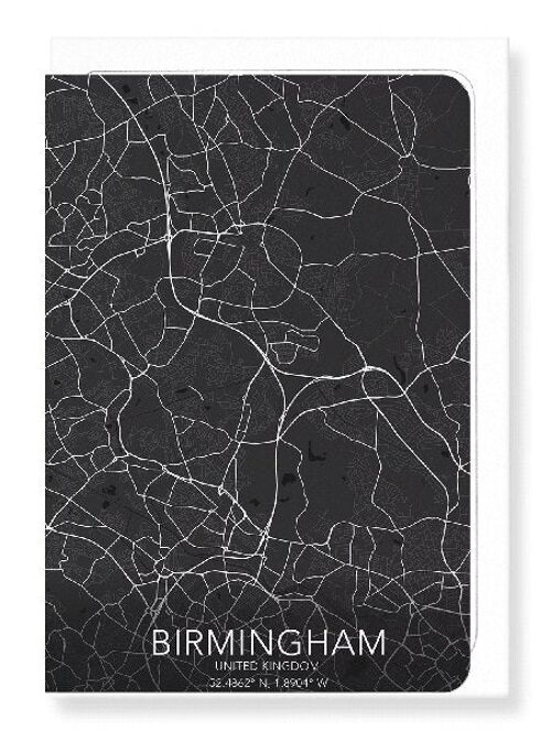 BIRMINGHAM FULL MAP (DARK): Greeting Card