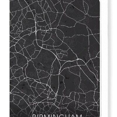 BIRMINGHAM FULL MAP (DARK): Greeting Card