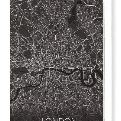 CARTE COMPLÈTE DE LONDRES (FONCÉ): Carte de vœux