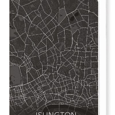 ISLINGTON FULL MAP (DARK): Greeting Card