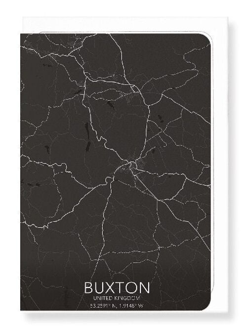 BUXTON FULL MAP (DARK): Greeting Card