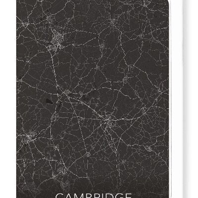 CAMBRIDGE FULL MAP (DARK): Greeting Card