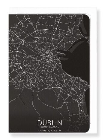 CARTE COMPLÈTE DE DUBLIN (FONCÉ): Carte de vœux 2