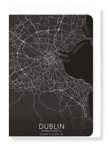 CARTE COMPLÈTE DE DUBLIN (FONCÉ): Carte de vœux 1