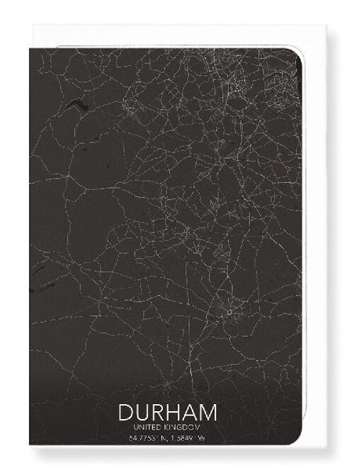 DURHAM FULL MAP (DARK): Greeting Card