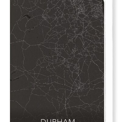 MAPA COMPLETO DE DURHAM (OSCURO): Tarjetas de felicitación