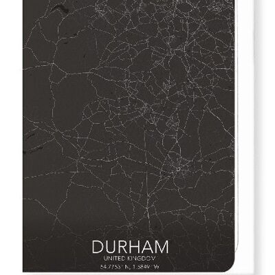 CARTE COMPLÈTE DE DURHAM (FONCÉ): Carte de vœux