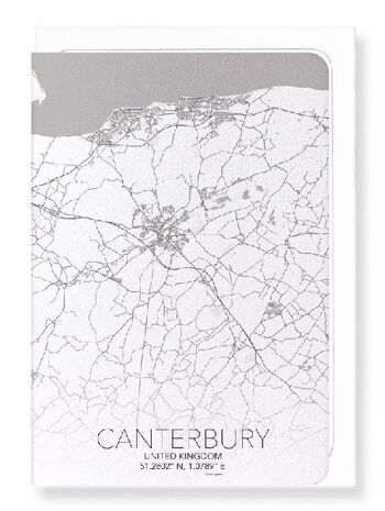 CARTE COMPLÈTE DE CANTERBURY (FONCÉ): Carte de vœux 3