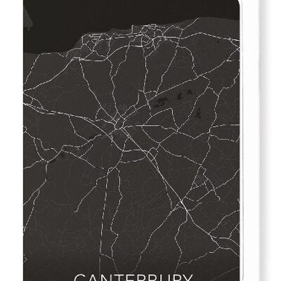 CANTERBURY FULL MAP (DARK): Greeting Card