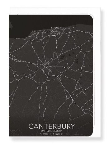 CARTE COMPLÈTE DE CANTERBURY (FONCÉ): Carte de vœux 1