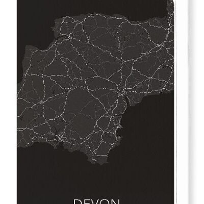 DEVON FULL MAP (DARK): Greeting Card