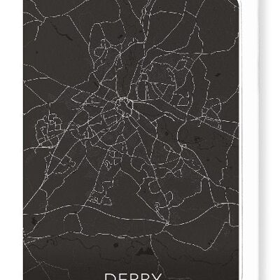 DERBY FULL MAP (DARK): Greeting Card
