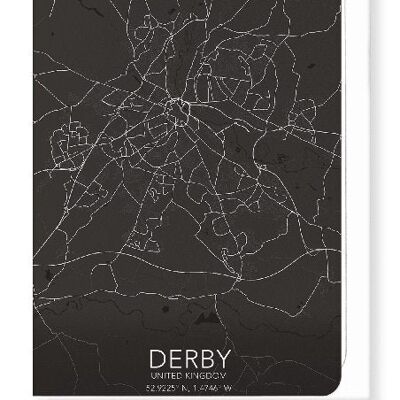 DERBY FULL MAP (DARK): Greeting Card