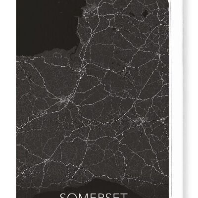 CARTE COMPLÈTE DU SOMERSET (FONCÉ): Carte de vœux