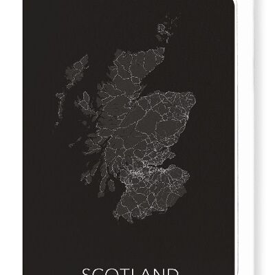 SCOTLAND FULL MAP (DARK): Greeting Card