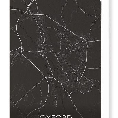 OXFORD VOLLSTÄNDIGE KARTE (DUNKEL): Grußkarte