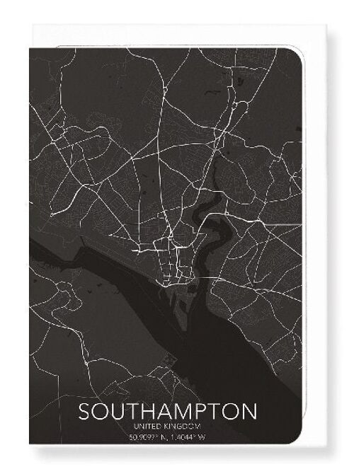 SOUTHAMPTON FULL MAP (DARK): Greeting Card