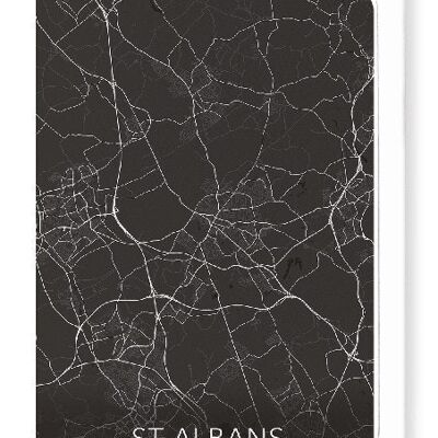 ST. ALBANS FULL MAP (DARK): Greeting Card