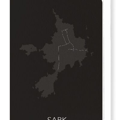 MAPA COMPLETO DE SARK (OSCURO): Tarjetas de felicitación