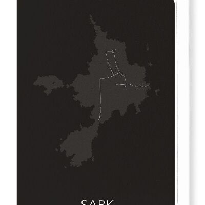 CARTE COMPLÈTE DE SARK (FONCÉ): Carte de vœux