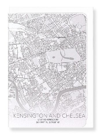 CARTE COMPLÈTE DE KENSINGTON ET CHELSEA (FONCÉ): Carte de vœux 3