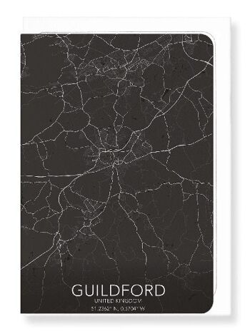 CARTE COMPLÈTE DE GUILDFORD (FONCÉ): Carte de vœux 1