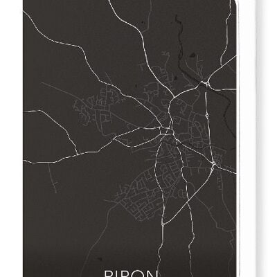 RIPON FULL MAP (DARK): Greeting Card