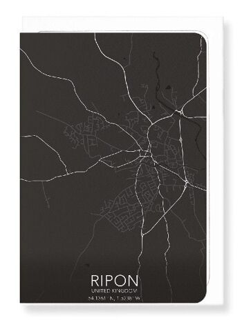 CARTE COMPLÈTE DE RIPON (FONCÉ): Carte de vœux 1