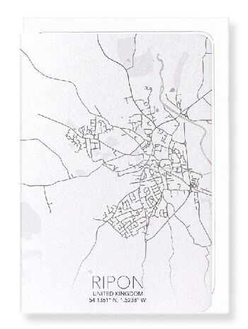 CARTE COMPLÈTE DE RIPON (FONCÉ): Carte de vœux 3