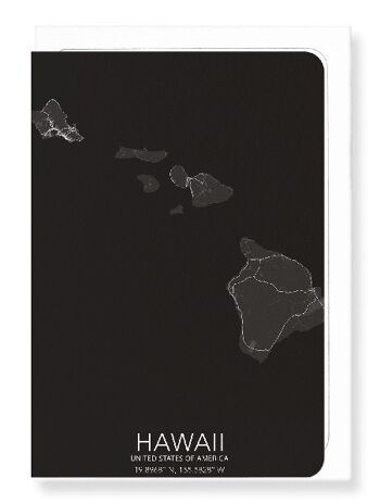 CARTE COMPLÈTE D'HAWAÏ (FONCÉ): Carte de vœux 1