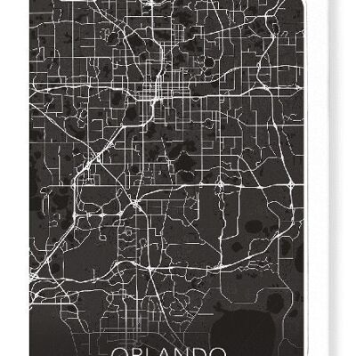 ORLANDO FULL MAP (DARK): Greeting Card