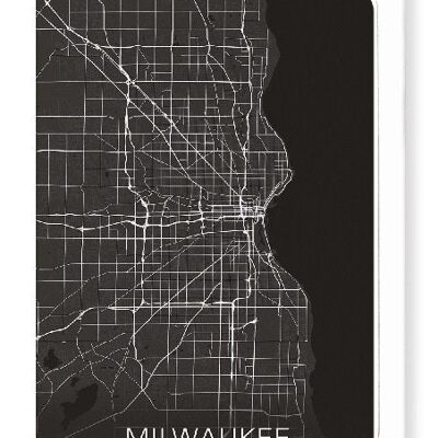 MILWAUKEE FULL MAP (DARK): Greeting Card