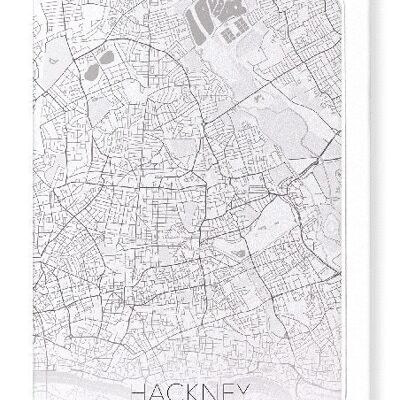HACKNEY FULL MAP (LIGHT): Greeting Card