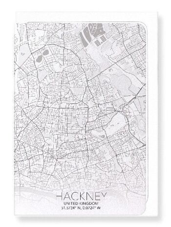 HACKNEY FULL MAP (LIGHT): Carte de vœux 1