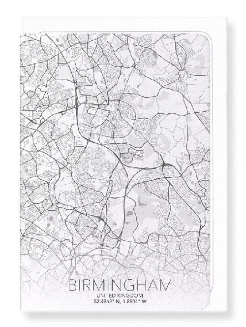 BIRMINGHAM FULL MAP (LIGHT): Greeting Card