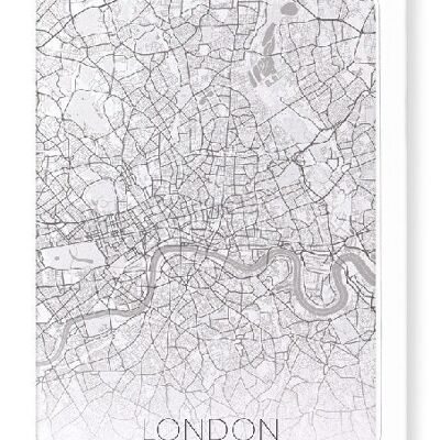 LONDON VOLLSTÄNDIGE KARTE (LICHT): Grußkarte