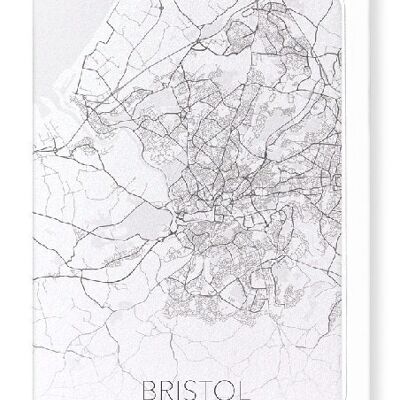 BRISTOL FULL MAP (LIGHT): Greeting Card