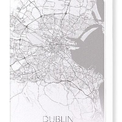 DUBLIN VOLLSTÄNDIGE KARTE (LICHT): Grußkarte
