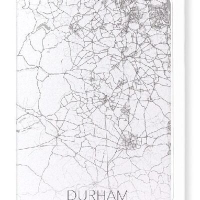 DURHAM FULL MAP (LIGHT): Greeting Card