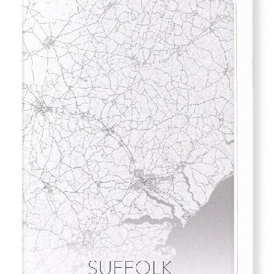 SUFFOLK FULL MAP (LIGHT): Greeting Card