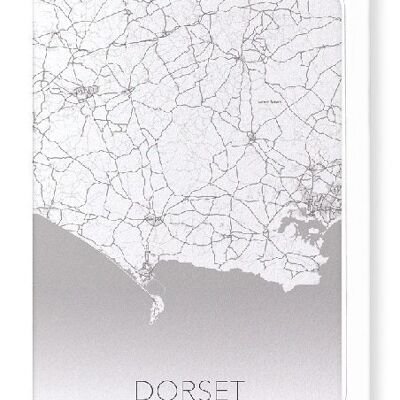 DORSET FULL MAP (LIGHT): Greeting Card